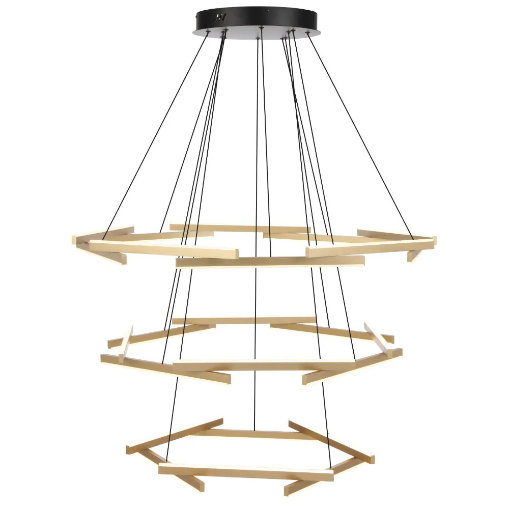 Telbix Tarson 3 Tier LED Pendant Black-Gold TARSON PE3T-BKGD - Image 2