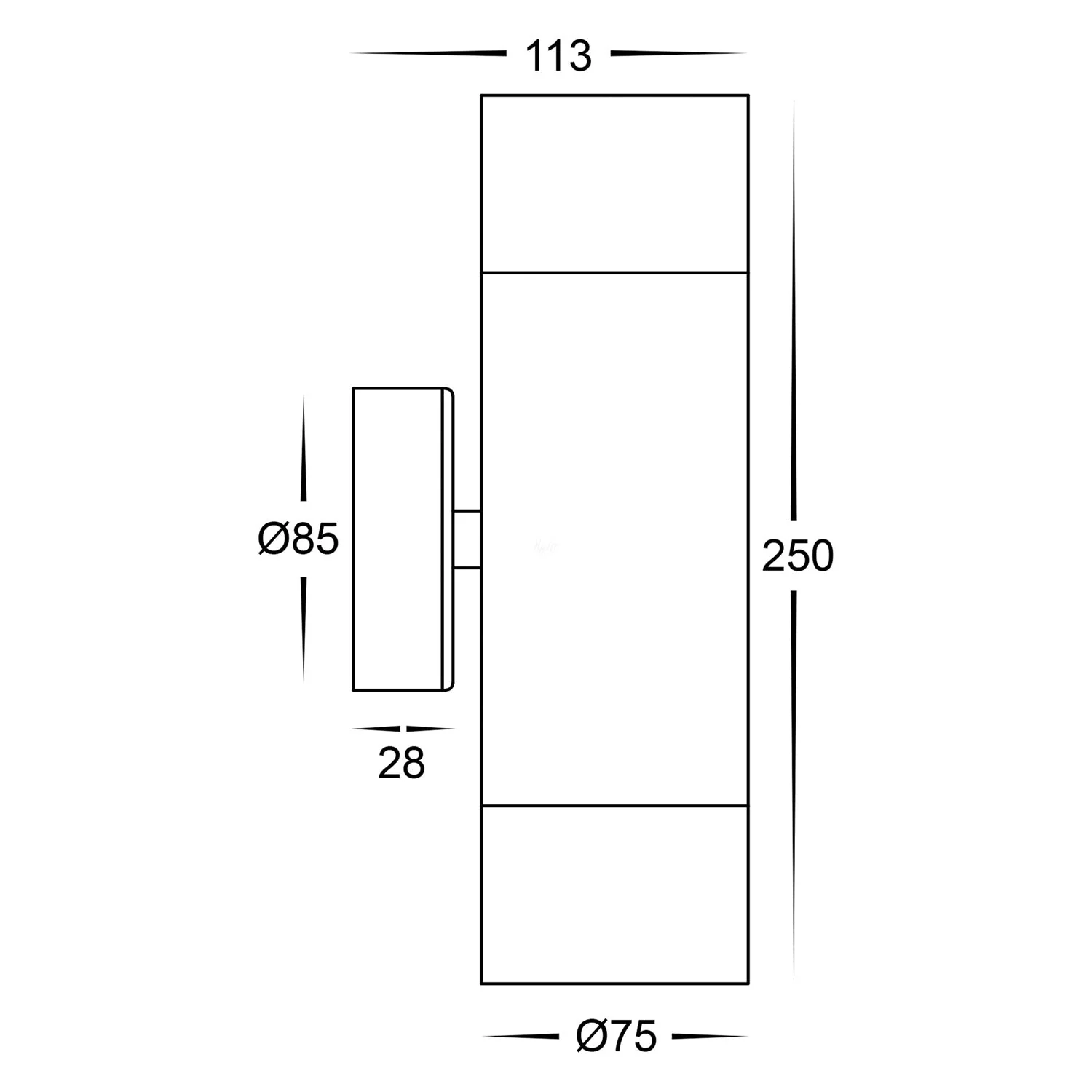 Tivah Maxi Up/Down LED Wall Light CCT in Black Havit Lighting - HV1028T - Image 2
