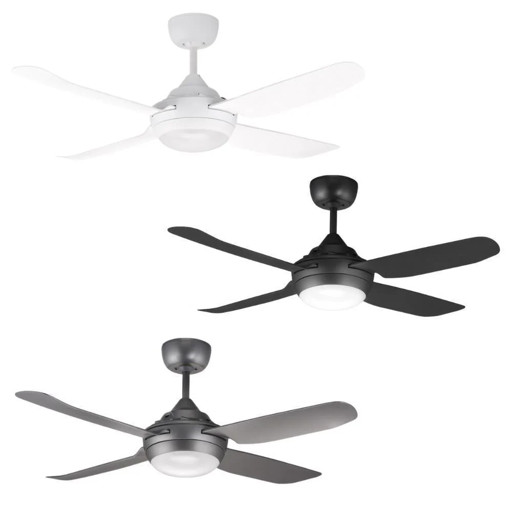 Ventair SPINIKA-48-LIGHT - 4 Blade 1220mm 48" AC Ceiling Fan With 20W Colour Changeable LED Light