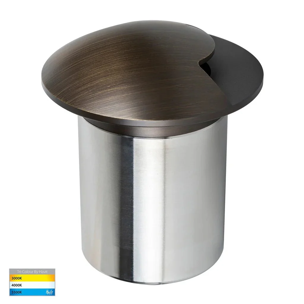 Viale LED in-Ground Light Single Way in 316 Stainles Steel, Antique Brass, Brass or Graphite Havit Lighting - HV19062T - Image 7